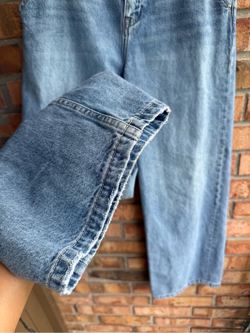 GRLFRND x Maggie MacDonald The Leigh Mid Rise Denim Trouser Wide Leg Jeans XS - Picture 3 of 11